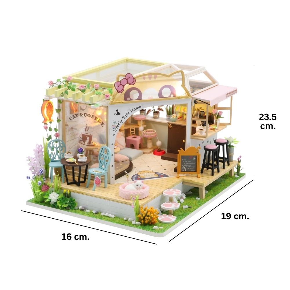 Cat Cafe Garden Minature House