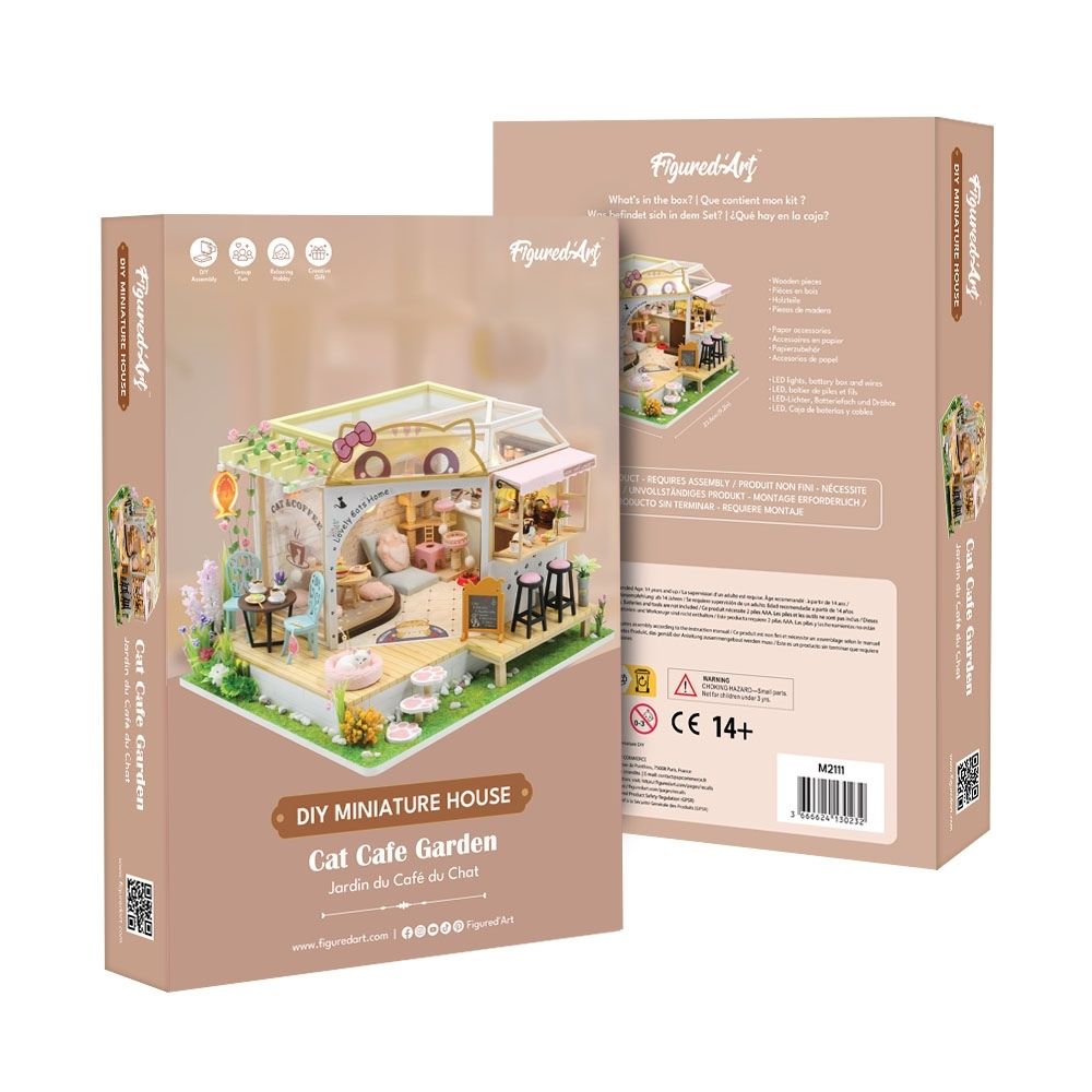 Cat Cafe Garden Minature House