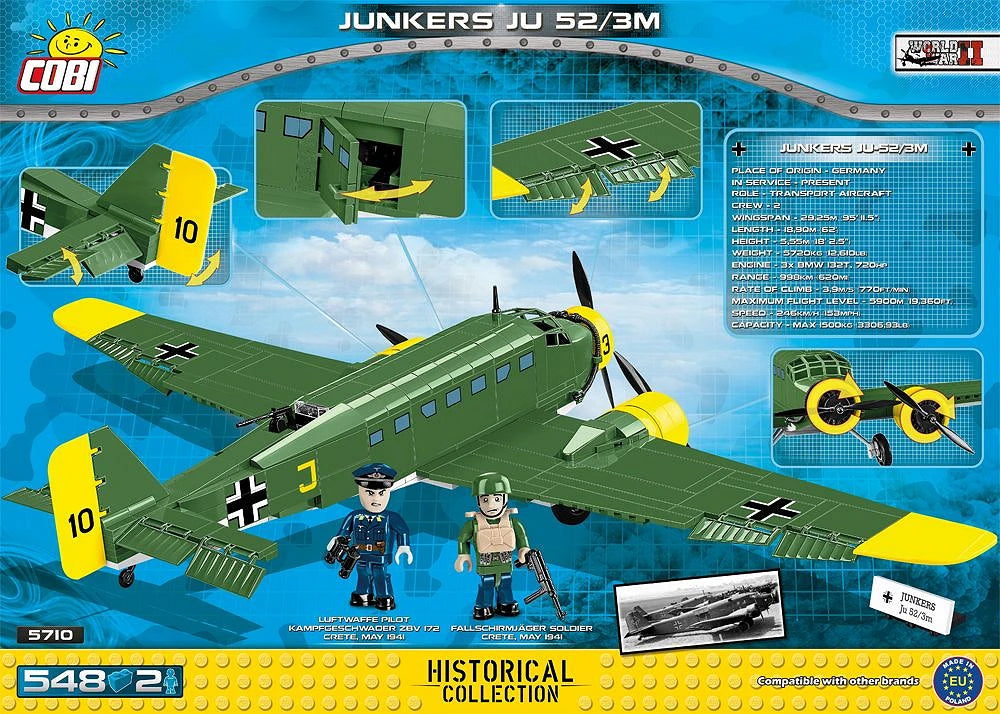 Cobi Junkers JU 52/3M WWII