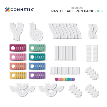 Connetix Pastel Ball Run Set 106 Pieces