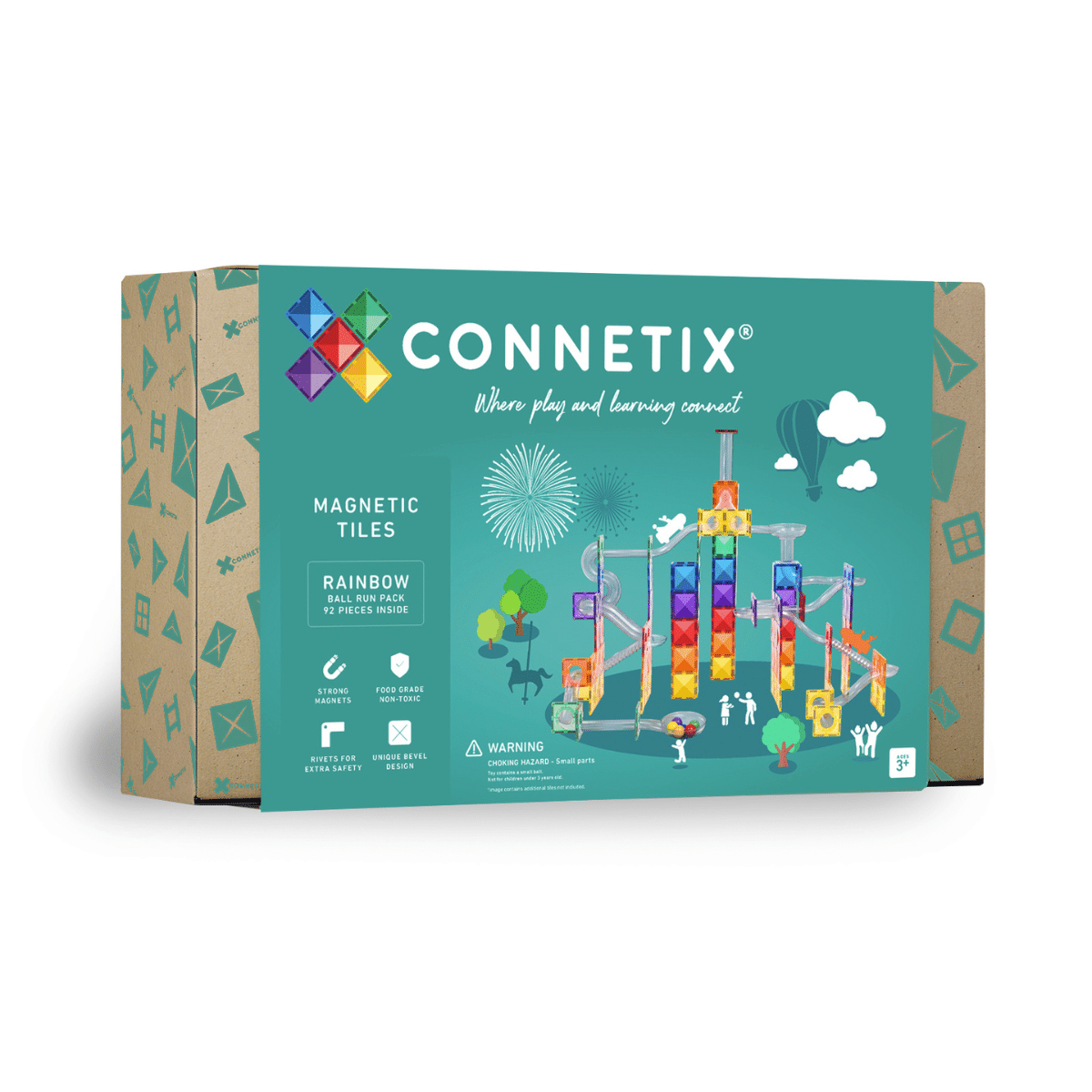 Connetix Rainbow Ball Run Set 92 Pieces