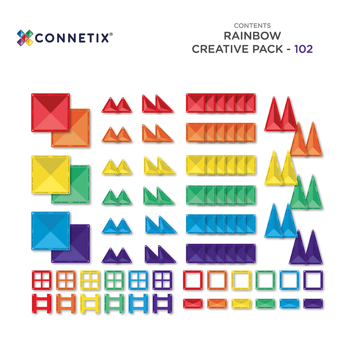 Connetix Rainbow Creative Set 102 Pieces