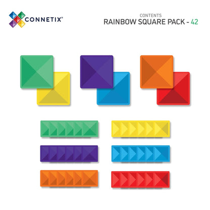 Connetix Rainbow Square Set 42 Pieces