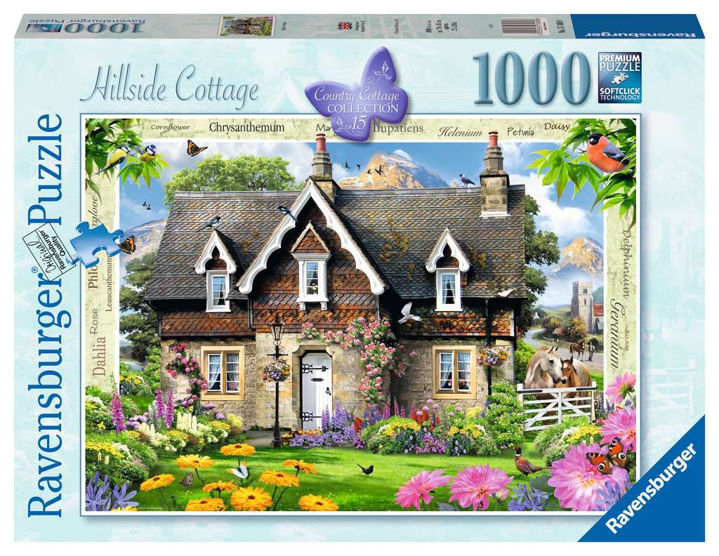 Ravensburger Country Cottage No. 15 Hillside Cottage 1000 Piece Jigsaw Puzzle