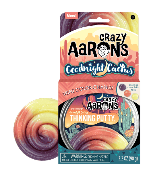 Crazy Aarons Thinking Putty Hypercolour Goodnight Cactus