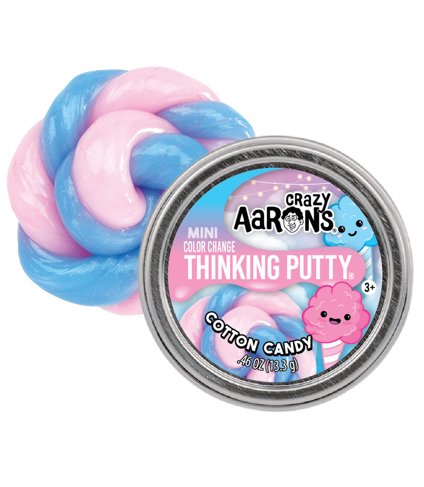 Crazy Aarons Thinking Putty Mini Tin Cotton Candy
