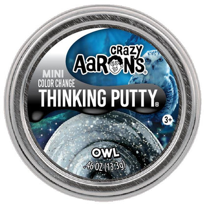 Crazy Aarons Thinking Putty Mini Tin Owl
