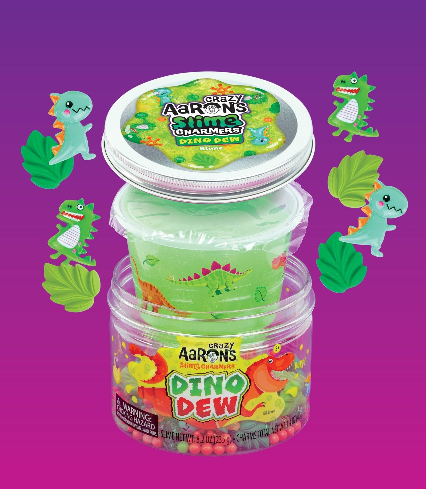 Crazy Aarons Thinking Putty Slime Charmers Dino Dew