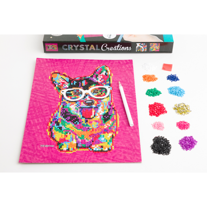 Crystal Creations Corgi In Glasses