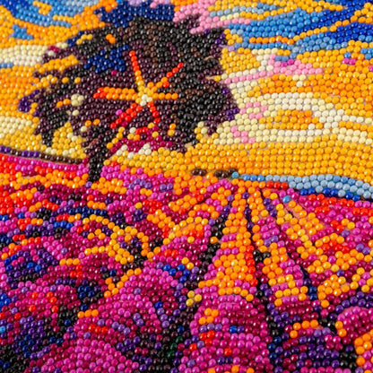 Lavender Field Crystal Art Canvas