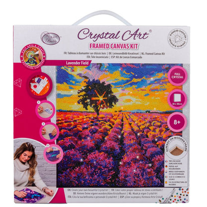 Lavender Field Crystal Art Canvas