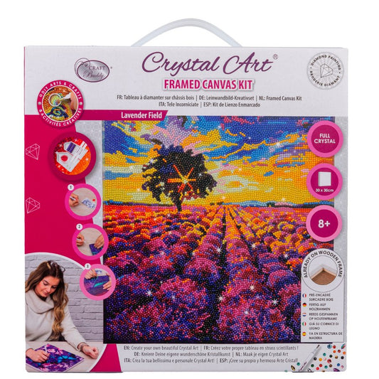 Lavender Field Crystal Art Canvas