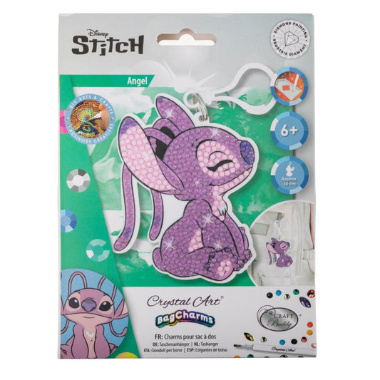 Crystal Art Bag Charm Angel