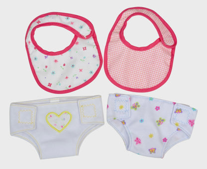 Dolls World Bibs And Nappies For 18" Dolls.