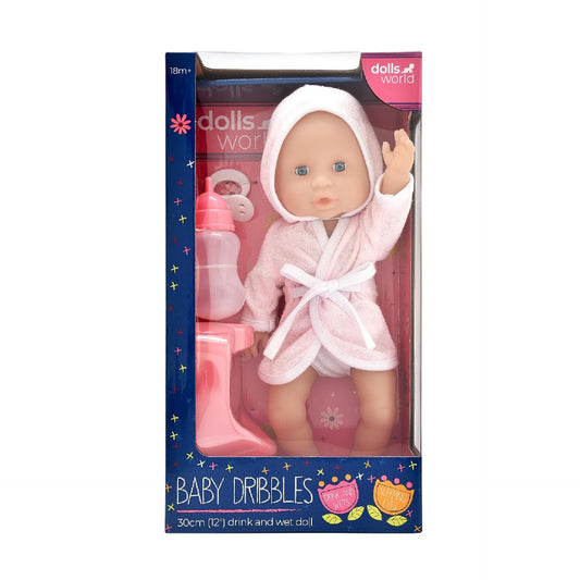 Dolls World Baby Dribbles Drink & Wet Doll