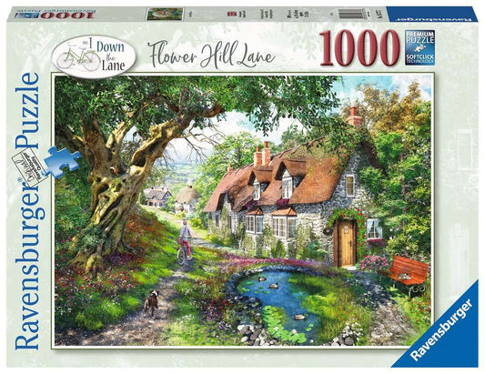 Ravensburger Flower Hill Lane 1000 Piece Jigsaw Puzzle