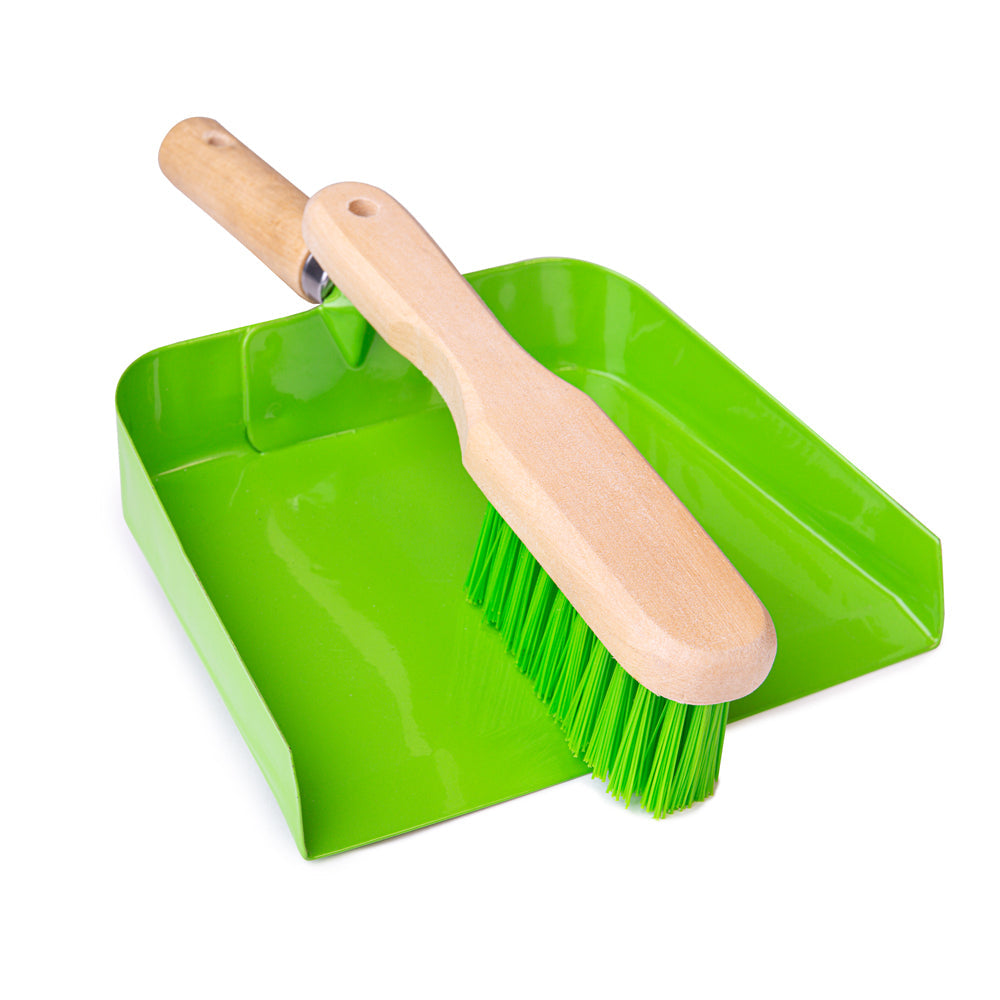 Dust Pan & Brush Green