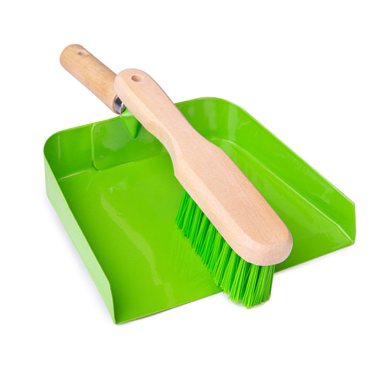 Dust Pan & Brush Green