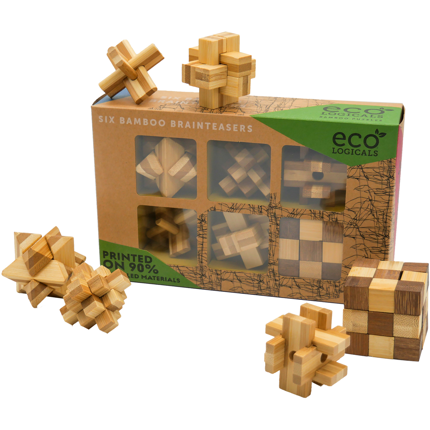 Ecologicals 6 Pack Bamboo Puzzles