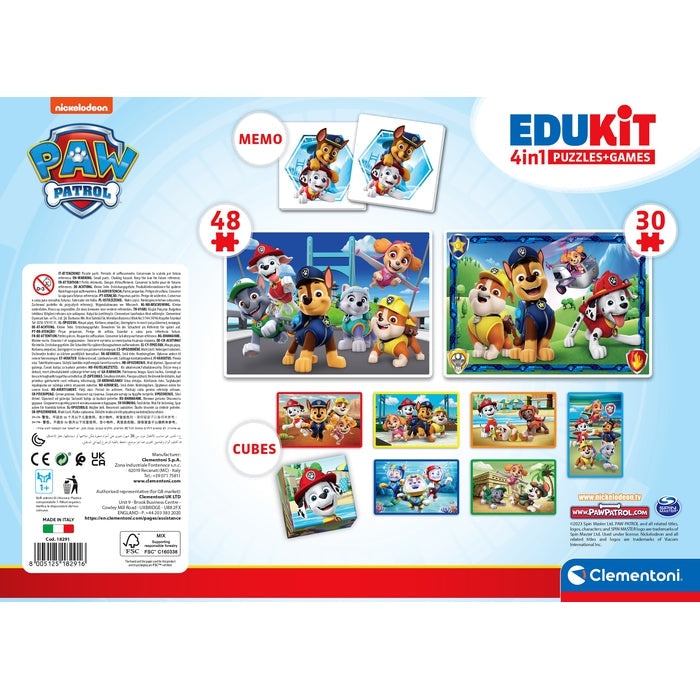 Edukit Puzzle 4 in 1 Paw Patrol Jigsaw Puzzle