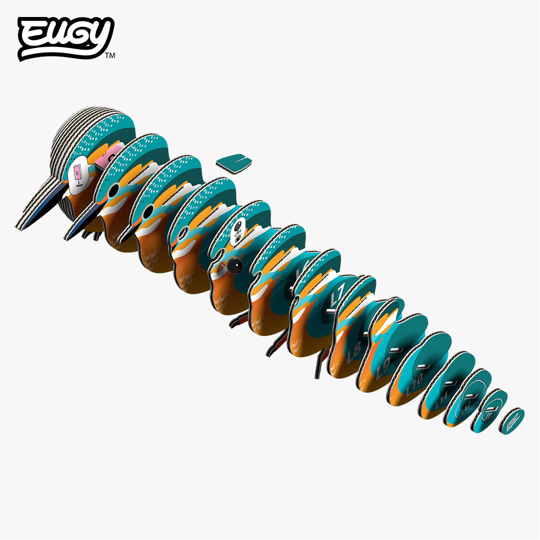 Eugy Kingfisher 3D Model Craft Kit