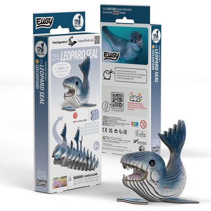 Eugy Leopard Seal 3D Model Craft Kit