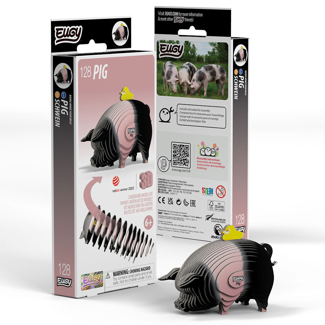 Eugy Pig 3D Model Craft Kit