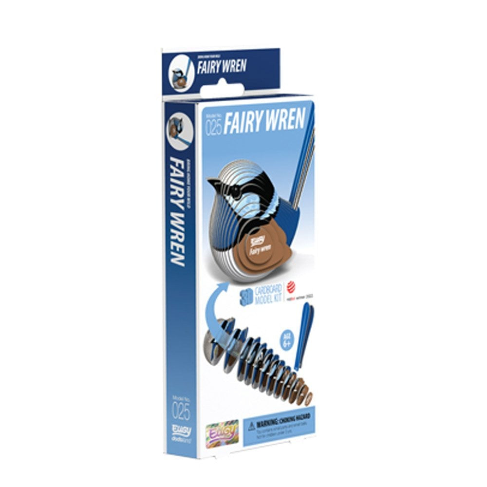 Eugy Fairy Wren 3D Model Craft Kit