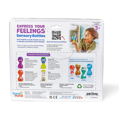 Express Your Feelings Sensory Bottles Embarassed, Silly, Surprised, Loved