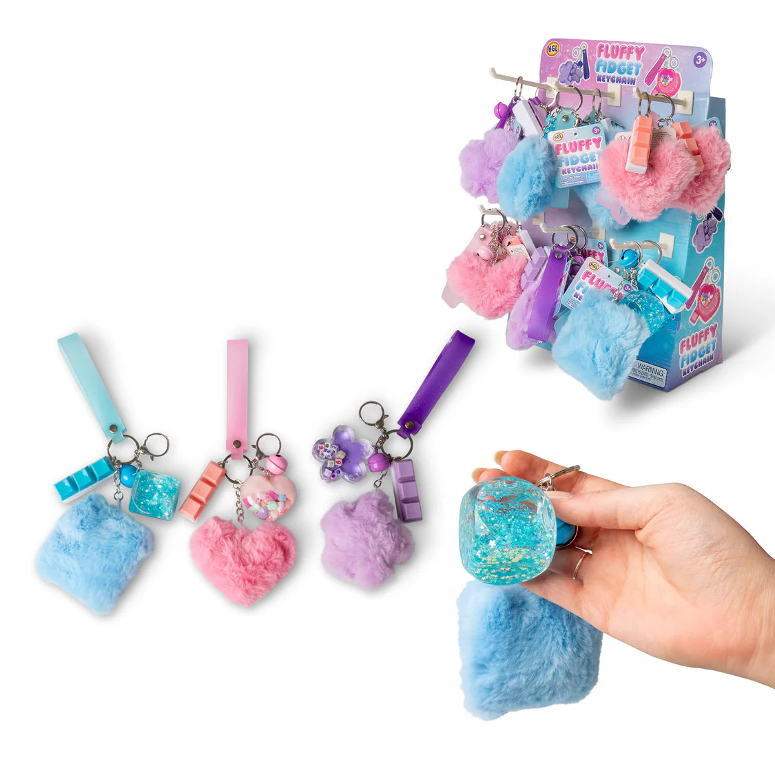 Fluffy Fidget Key Chain
