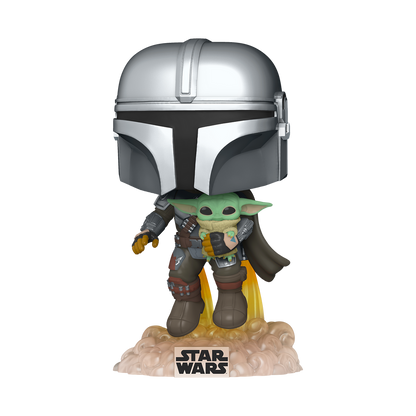 Funko Pop Star Wars Mando Flying With Jet Pack