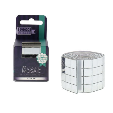 Silver Mirror Mosaic Roll 10mm