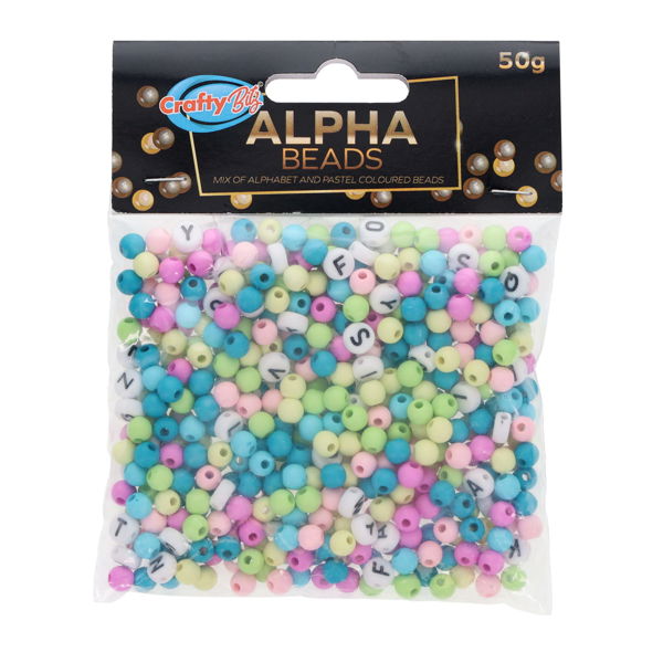50g Pastel Alpha Beads