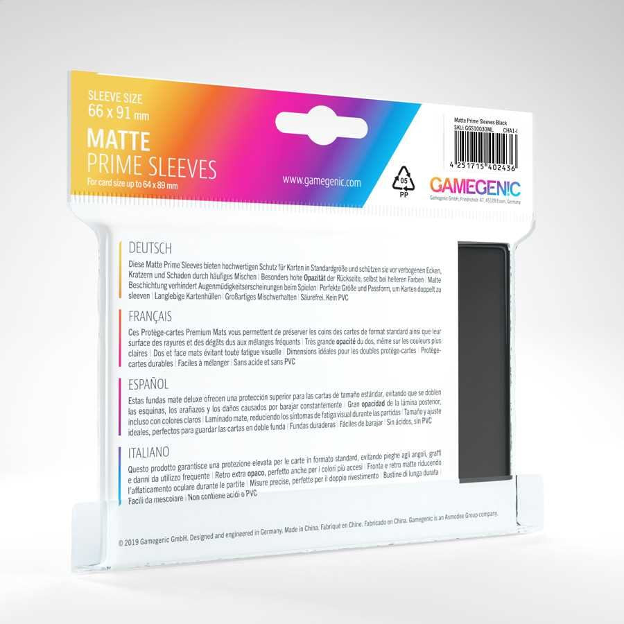 Gamegenic Matte Prime Sleeves Black