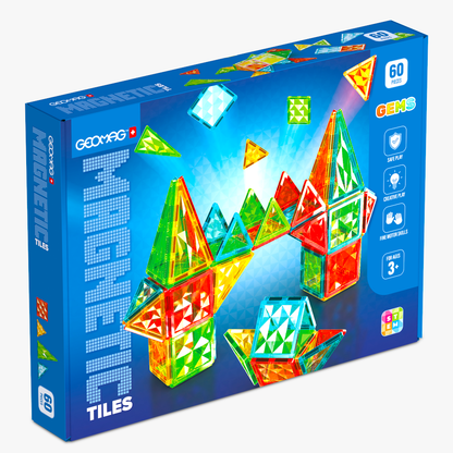 Geomag Tiles Gems 60 pce