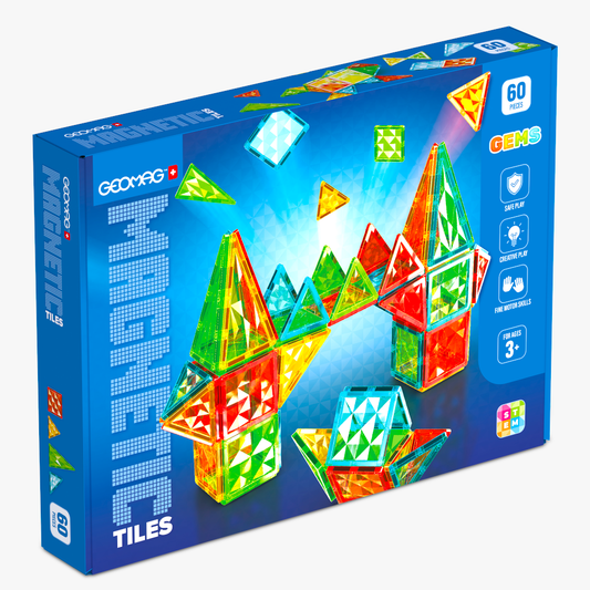 Geomag Tiles Gems 60 pce