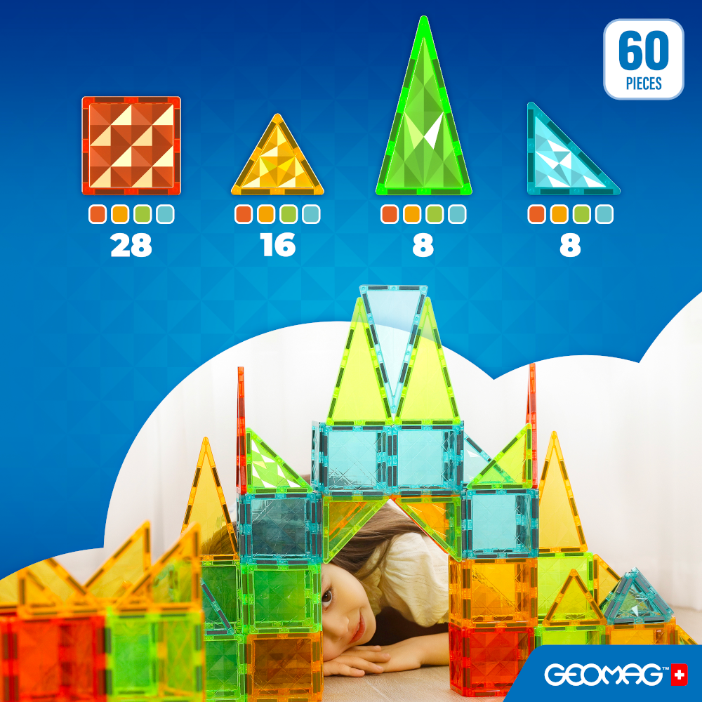 Geomag Tiles Gems 60 pce
