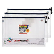 B4+ Premto 3Pk Ultramesh Expanding Wallets - Clear Pearl