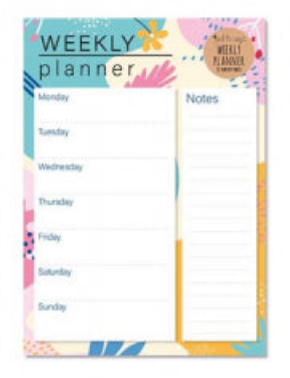 Weekly Home Planner & Things To Do Pad