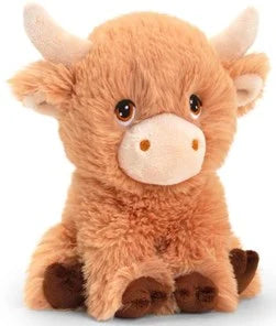 Keeleco Cream Shaggy Cow 18cm