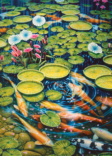 Koi Pond 1000 Piece Jigsaw Puzzle
