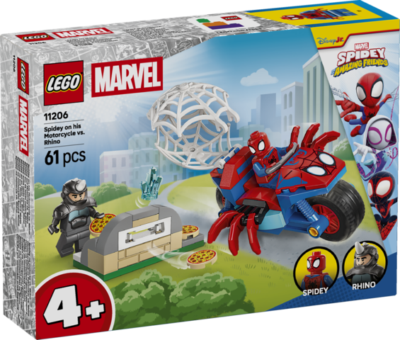 LEGO 11206 Marvel Spidey on his Motorcycle vs Rhino