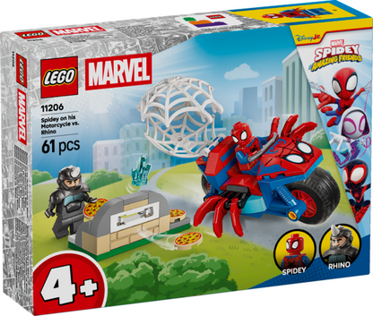 LEGO 11206 Marvel Spidey on his Motorcycle vs Rhino