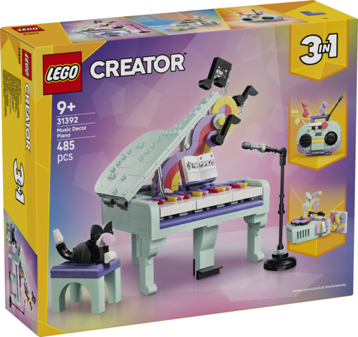 LEGO 31392 Creator 3 in 1 Music Decor Piano with Cat