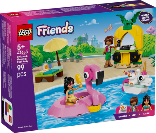 LEGO 42658 Friends Unicorn & Flamingo Pool Party