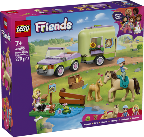 LEGO 42695 Friends Horse & Baby Foal Trailer