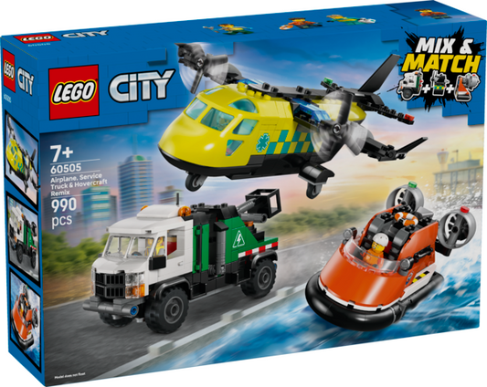 LEGO 60505 City Airplane Service Truck & Hovercraft Remix
