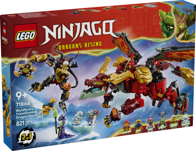 LEGO 71868 Ninjago Wyldfyres Transforming Dragon Mech