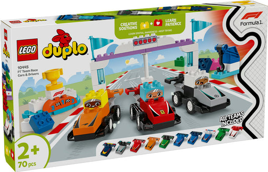 LEGO 10445 Duplo F1 Team Race Cars & Drivers Race Track
