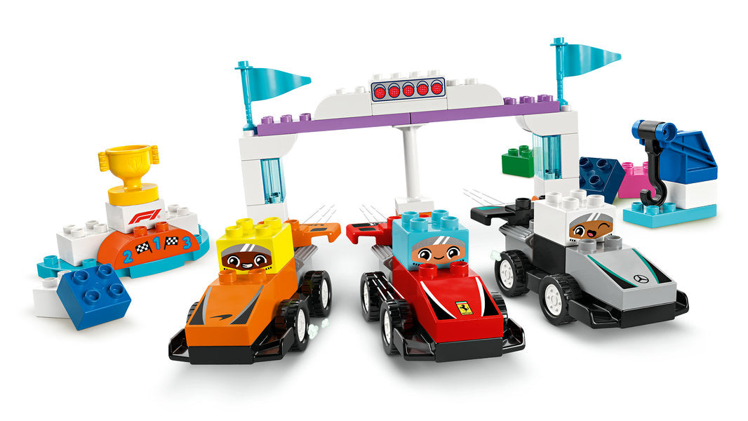 LEGO 10445 Duplo F1 Team Race Cars & Drivers Race Track